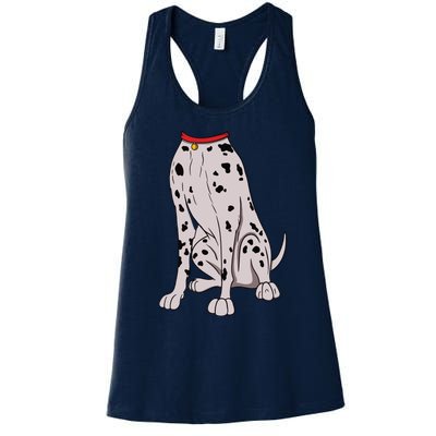 Dalmatian Costume For Halloween Dog Animal Cosplay Women's Racerback Tank