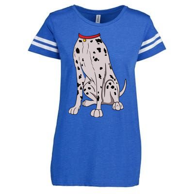 Dalmatian Costume For Halloween Dog Animal Cosplay Enza Ladies Jersey Football T-Shirt