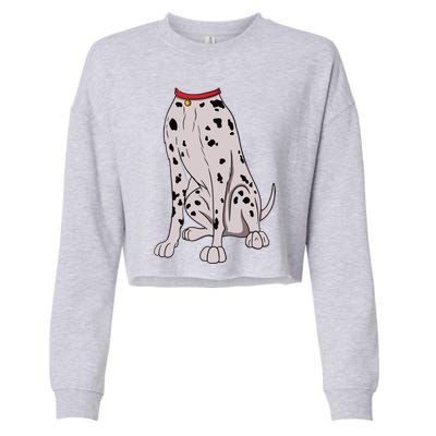 Dalmatian Costume For Halloween Dog Animal Cosplay Cropped Pullover Crew