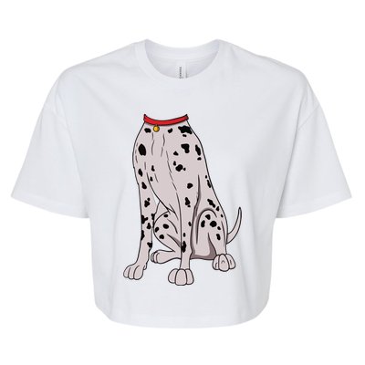 Dalmatian Costume For Halloween Dog Animal Cosplay Bella+Canvas Jersey Crop Tee