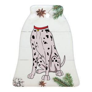 Dalmatian Costume For Halloween Dog Animal Cosplay Ceramic Bell Ornament