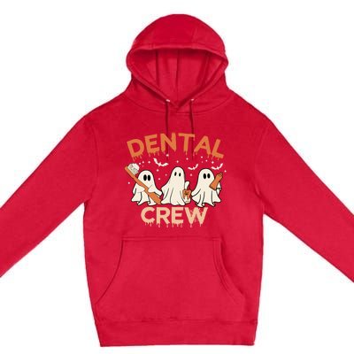 Dental Crew Funny Boo Teeth Dentist Hygiene Retro Halloween Great Gift Premium Pullover Hoodie