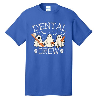 Dental Crew Funny Boo Teeth Dentist Hygiene Retro Halloween Great Gift Tall T-Shirt