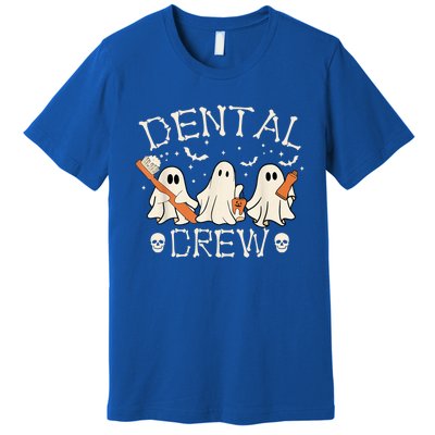 Dental Crew Funny Boo Teeth Dentist Hygiene Retro Halloween Great Gift Premium T-Shirt