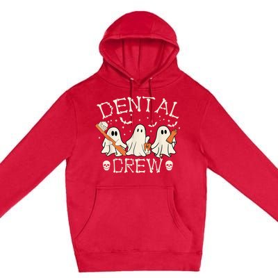 Dental Crew Funny Boo Teeth Dentist Hygiene Retro Halloween Great Gift Premium Pullover Hoodie