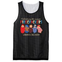 Delivering Cutest Firecrackers Labor & Delivery 4th Of July Mesh Reversible Basketball Jersey Tank