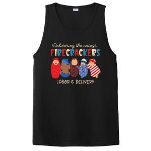 Delivering Cutest Firecrackers Labor & Delivery 4th Of July PosiCharge Competitor Tank