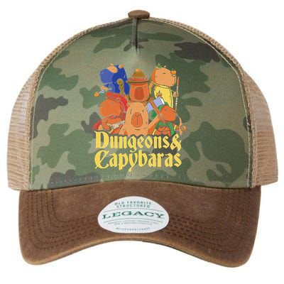 Dungeons & Capybaras Funny Capybara Lover Legacy Tie Dye Trucker Hat