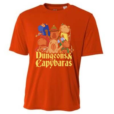 Dungeons & Capybaras Funny Capybara Lover Cooling Performance Crew T-Shirt