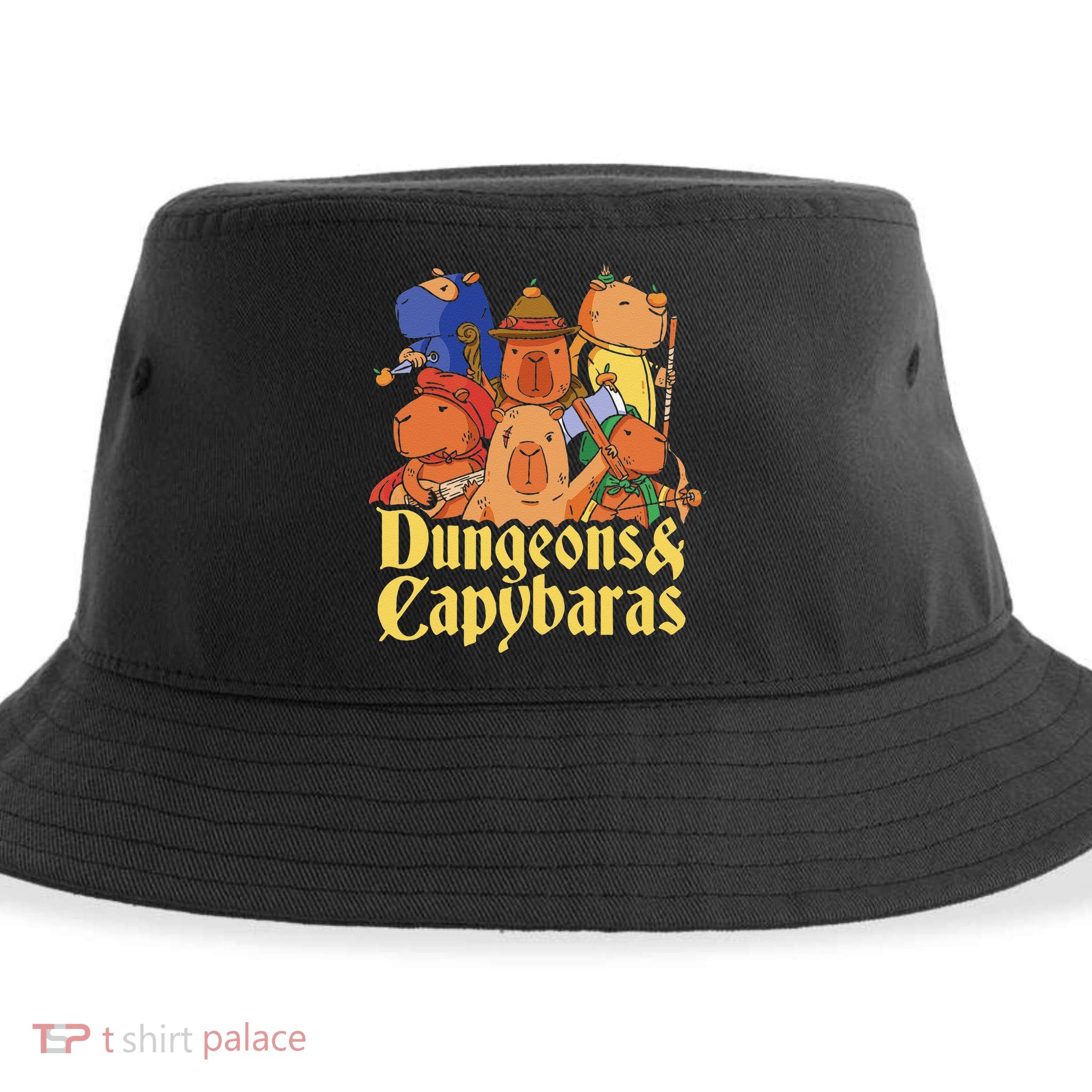 Dungeons & Capybaras Funny Capybara Lover Sustainable Bucket Hat