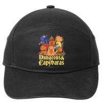 Dungeons & Capybaras Funny Capybara Lover 7-Panel Snapback Hat