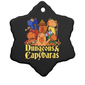 Dungeons & Capybaras Funny Capybara Lover Ceramic Star Ornament