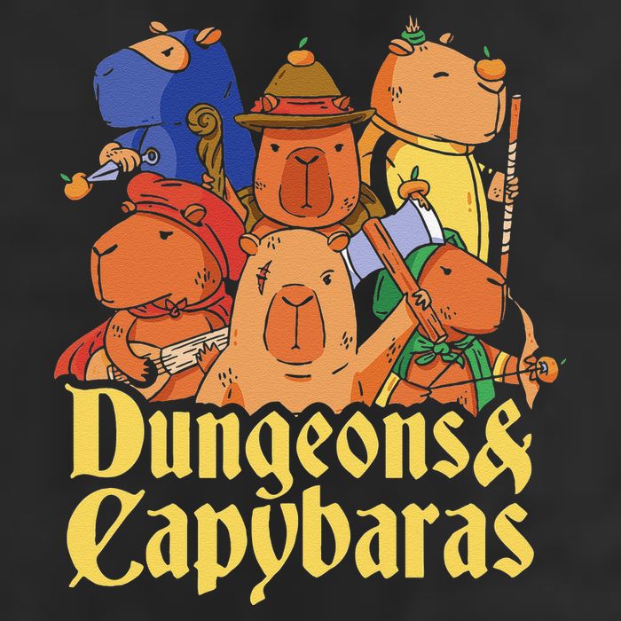 Dungeons & Capybaras Funny Capybara Lover 25L Jumbo Tote