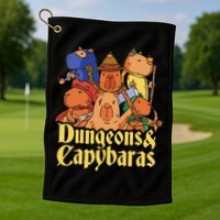 Dungeons & Capybaras Funny Capybara Lover Golf Towel