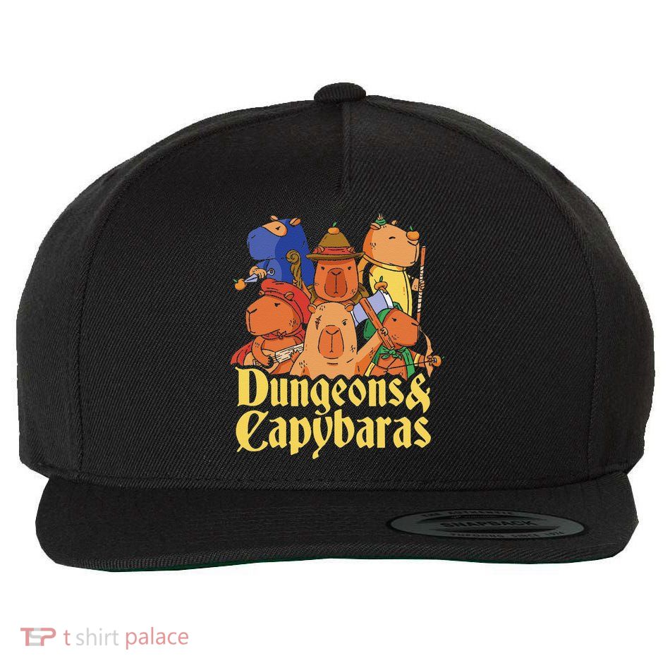 Dungeons & Capybaras Funny Capybara Lover Wool Snapback Cap