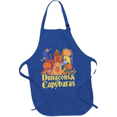 Dungeons & Capybaras Funny Capybara Lover Full-Length Apron With Pockets