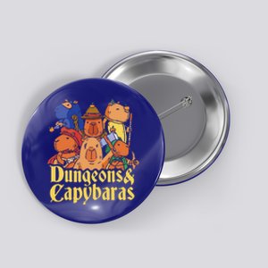 Dungeons & Capybaras Funny Capybara Lover Button