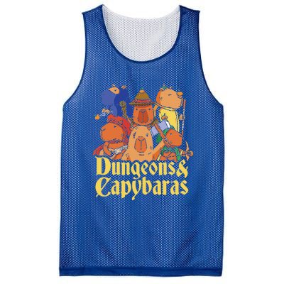 Dungeons & Capybaras Funny Capybara Lover Mesh Reversible Basketball Jersey Tank