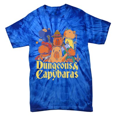 Dungeons & Capybaras Funny Capybara Lover Tie-Dye T-Shirt