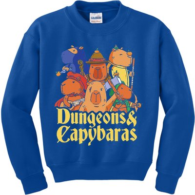 Dungeons & Capybaras Funny Capybara Lover Kids Sweatshirt