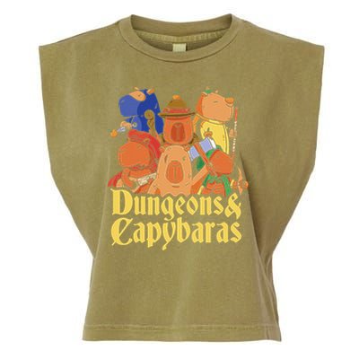 Dungeons & Capybaras Funny Capybara Lover Garment-Dyed Women's Muscle Tee