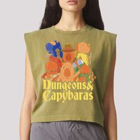 Dungeons & Capybaras Funny Capybara Lover Garment-Dyed Women's Muscle Tee