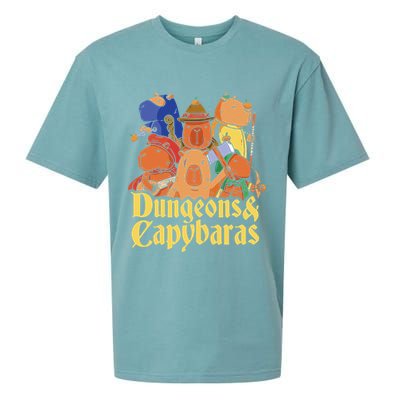 Dungeons & Capybaras Funny Capybara Lover Sueded Cloud Jersey T-Shirt