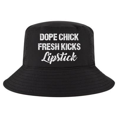 Dope Chick Fresh Kicks Lipstick Funny Saying Cool Comfort Performance Bucket Hat