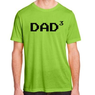 Dad Cubed Father Of Three Funny Math Fathers Day Equation Adult ChromaSoft Performance T-Shirt