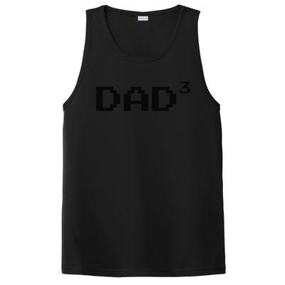 Dad Cubed Father Of Three Funny Math Fathers Day Equation PosiCharge Competitor Tank