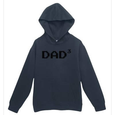 Dad Cubed Father Of Three Funny Math Fathers Day Equation Urban Pullover Hoodie