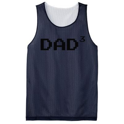 Dad Cubed Father Of Three Funny Math Fathers Day Equation Mesh Reversible Basketball Jersey Tank