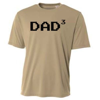 Dad Cubed Father Of Three Funny Math Fathers Day Equation Cooling Performance Crew T-Shirt