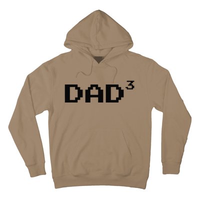 Dad Cubed Father Of Three Funny Math Fathers Day Equation Hoodie