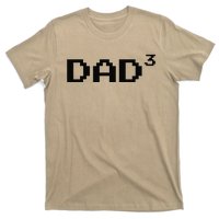 Dad Cubed Father Of Three Funny Math Fathers Day Equation T-Shirt