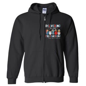 Delivering Cutest Firecracker Labor Delivery Nurse 4th July Full Zip Hoodie