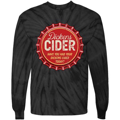 Dickens Cider Fun Bottle Top Pun Design Cheeky Innuendo Tie-Dye Long Sleeve Shirt