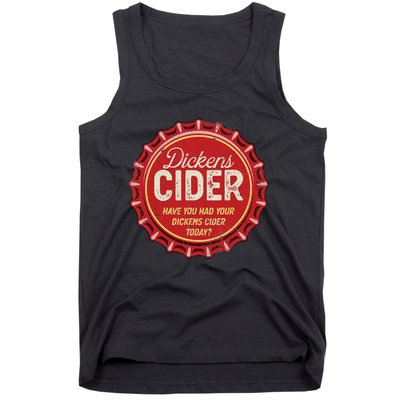 Dickens Cider Fun Bottle Top Pun Design Cheeky Innuendo Tank Top