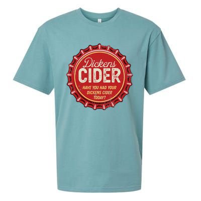 Dickens Cider Fun Bottle Top Pun Design Cheeky Innuendo Sueded Cloud Jersey T-Shirt