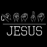 Deaf Christian Faith Name Of Jesus ASL Sign Language 7-Panel Snapback Hat