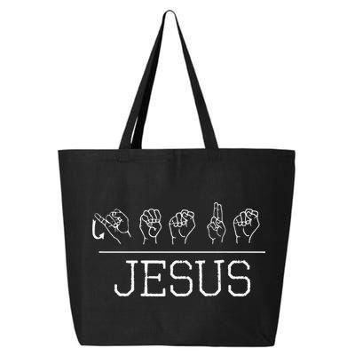 Deaf Christian Faith Name Of Jesus ASL Sign Language 25L Jumbo Tote