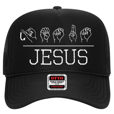 Deaf Christian Faith Name Of Jesus ASL Sign Language Trucker Hat