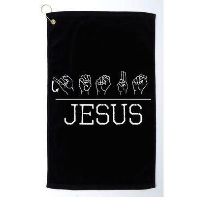 Deaf Christian Faith Name Of Jesus ASL Sign Language Golf Towel