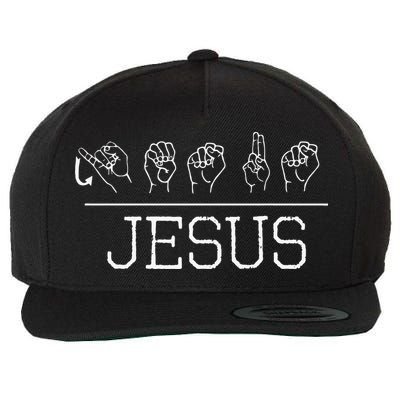 Deaf Christian Faith Name Of Jesus ASL Sign Language Wool Snapback Cap