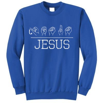 Deaf Christian Faith Name Of Jesus ASL Sign Language Sweatshirt
