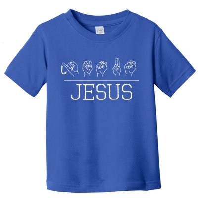 Deaf Christian Faith Name Of Jesus ASL Sign Language Toddler T-Shirt