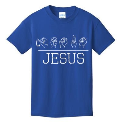 Deaf Christian Faith Name Of Jesus ASL Sign Language Kids T-Shirt