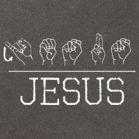 Deaf Christian Faith Name Of Jesus ASL Sign Language Cotton Canvas Backpack