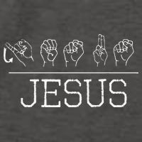 Deaf Christian Faith Name Of Jesus ASL Sign Language Vector Backpack