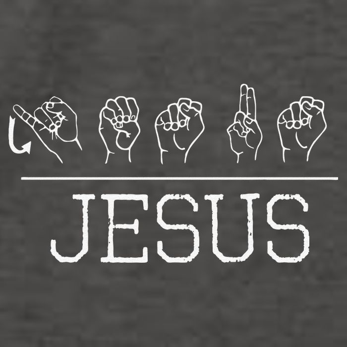 Deaf Christian Faith Name Of Jesus ASL Sign Language Vector Backpack